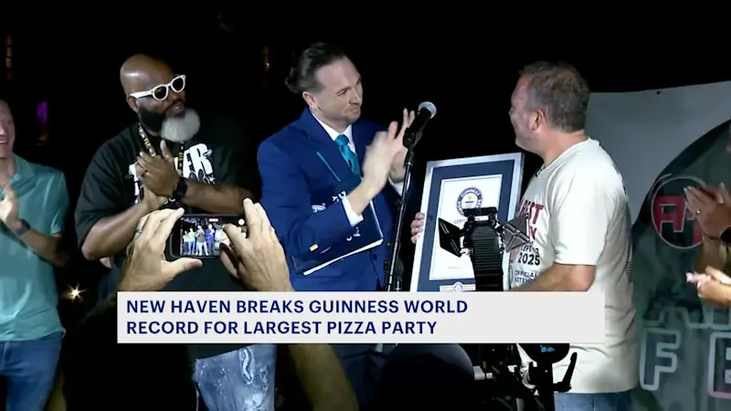 Story image: New Haven breaks Guinness World Record of largest pizza festival