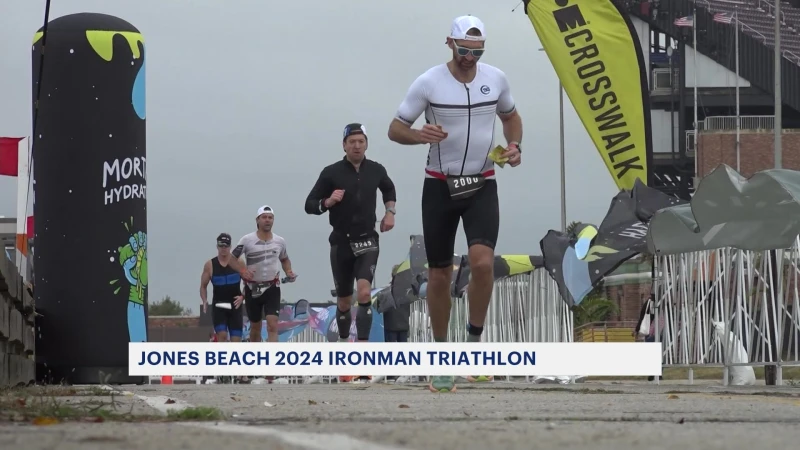 Story image: Second annual Jones Beach Ironman Triathlon draws hundreds of athletes