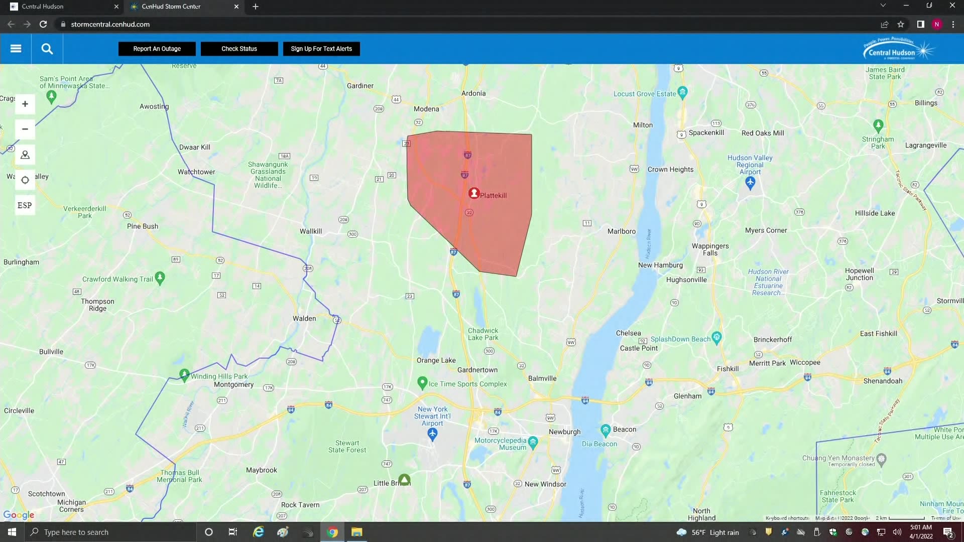 Alert Center Central Hudson works to repair power outages caused by storm