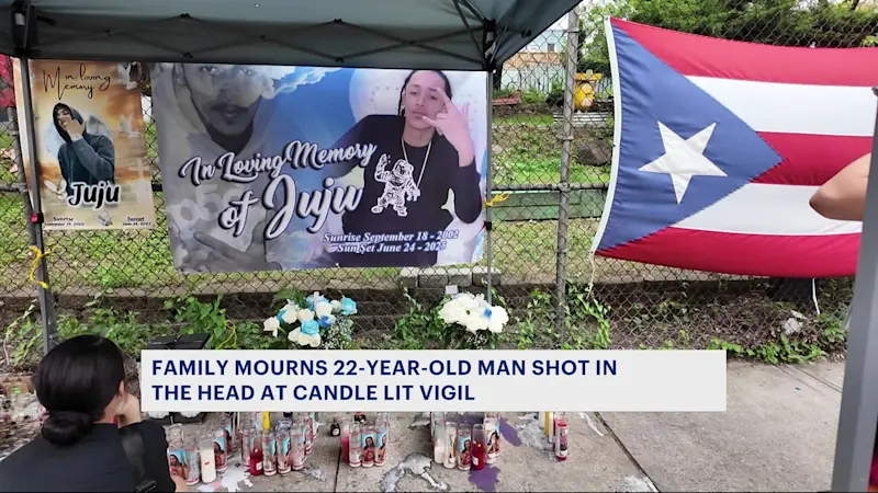 Story image: Candlelit vigil held for 22-year-old fatally shot in the head in Morris Heights