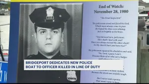 Bridgeport PD dedicates new police boat to officer killed in line of duty