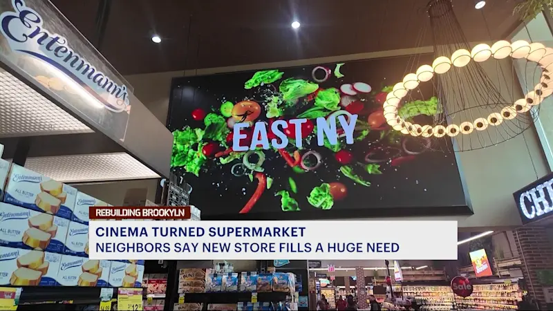 Story image: East New Yorkers say cinema turned supermarket fills huge gap in the community