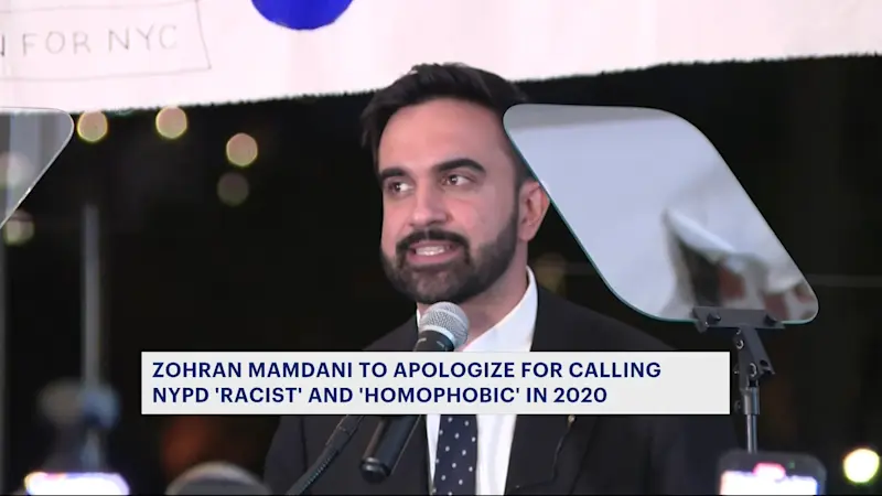 Story image: Mamdani says he will apologize for calling NYPD 'racist' in 2020 social media post