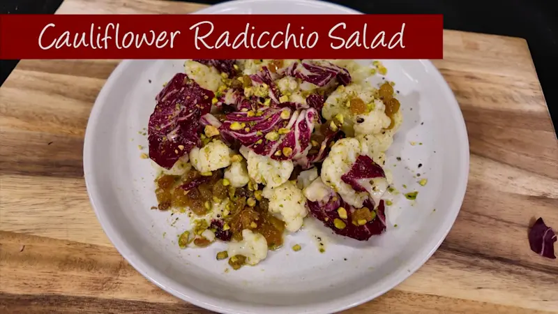 Story image: What's Cooking: Uncle Giuseppe's Marketplace's cauliflower radicchio salad