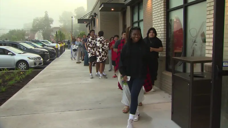 Story image: Chick-fil-A opens first Rockland location with long lines and local donations