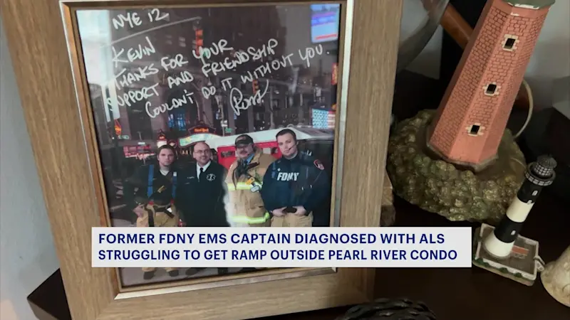 Story image: Retired EMS captain with ALS in monthslong fight for wheelchair ramp outside home