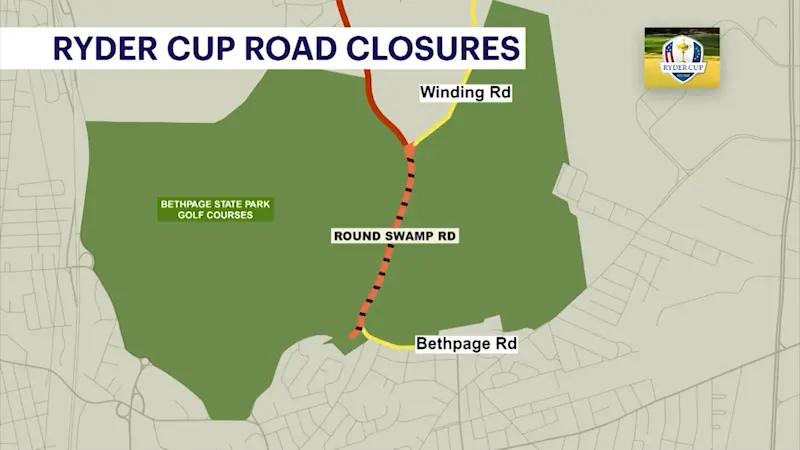 Story image: Tight security, road closures ahead of Ryder Cup in Farmingdale