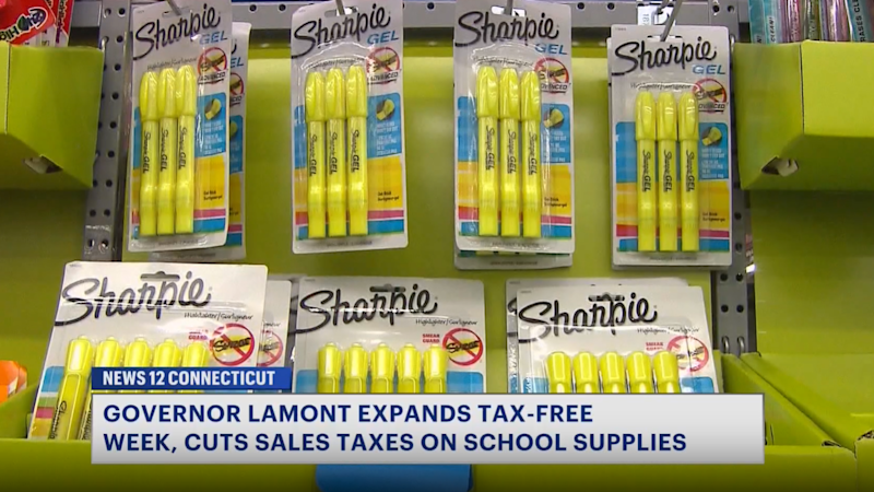 Story image: Lamont expands Sales Tax-Free Week, cut sales tax on school supplies