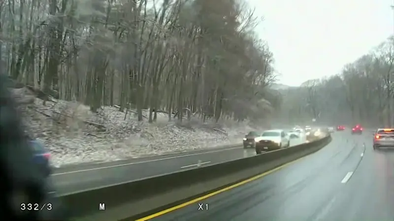 Story image: Thunderbolt 12: Wet roads during busy holiday travel weekend in Westchester