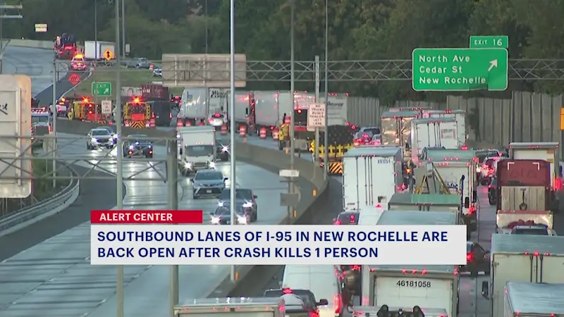 Story image: Box truck driver killed in collision with tractor-trailer on I-95 in New Rochelle
