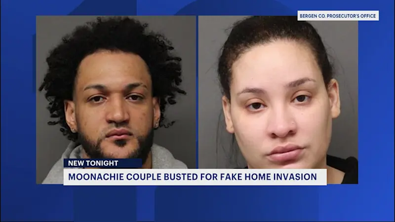 Story image: Moonachie couple charged in fake home invasion report