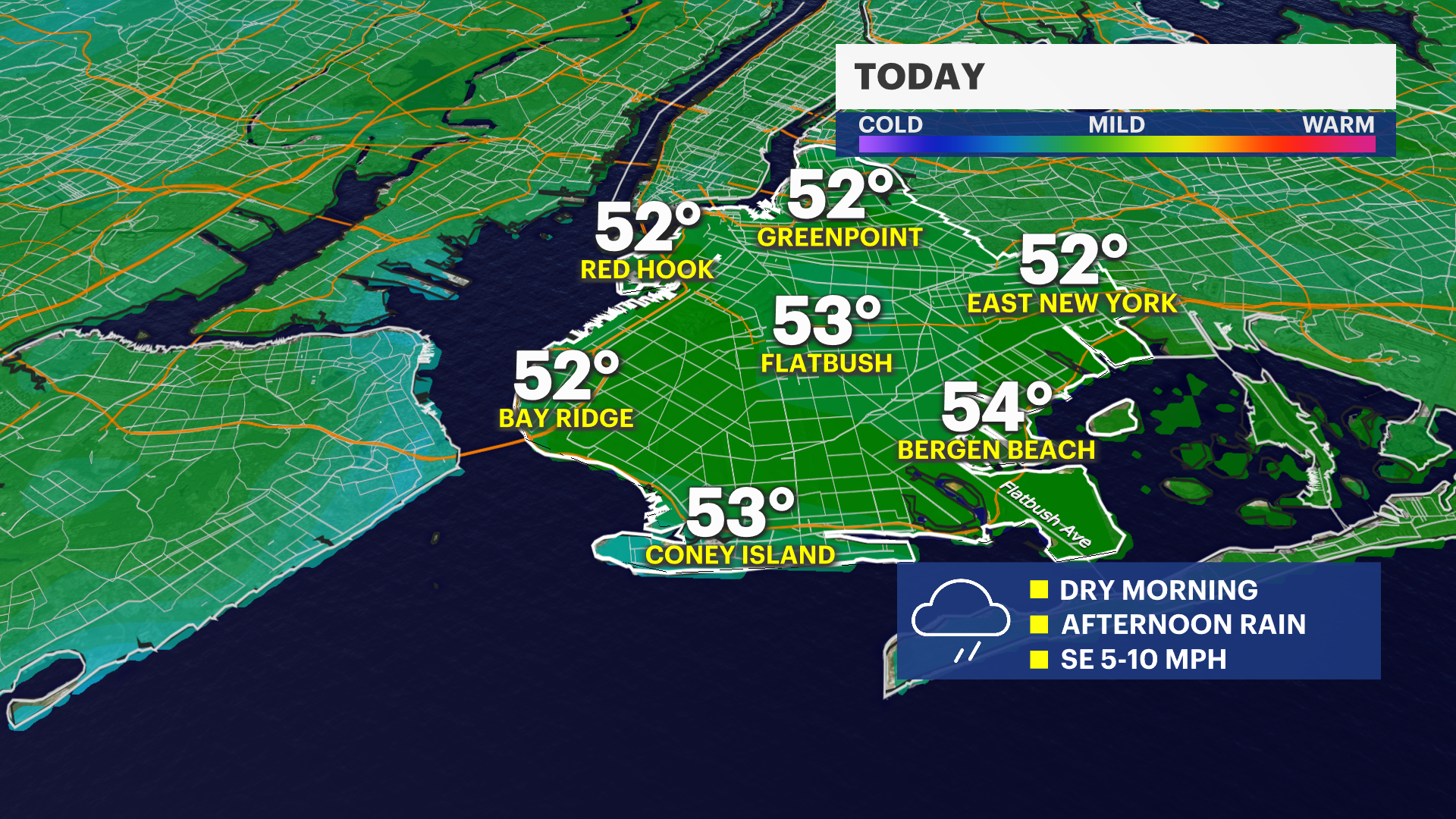 STORM WATCH: Rain this afternoon; tracking a storm for Wednesday in Brooklyn