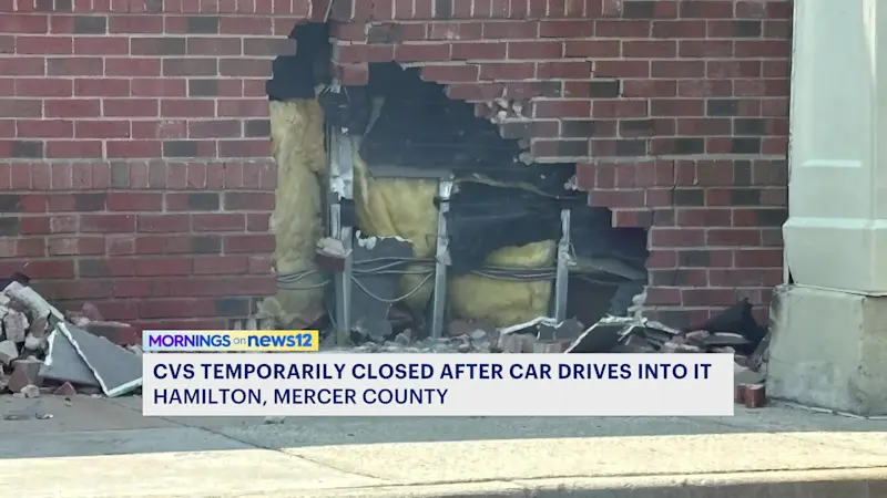 Story image: CVS Pharmacy temporarily closed in Hamilton after car drives into building