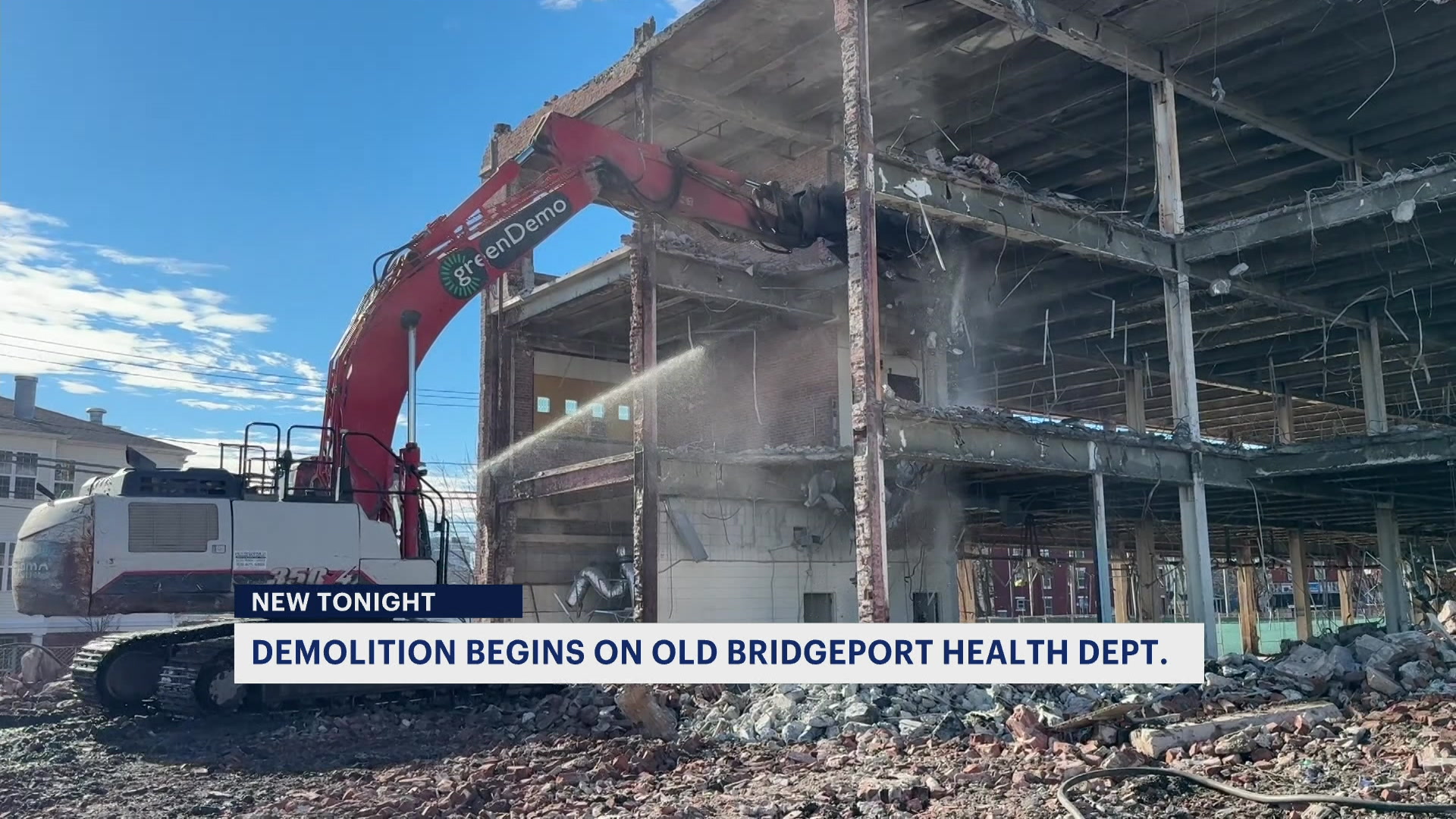 News 12 | Connecticut | Demolition Begins On Old Bridgeport Health ...
