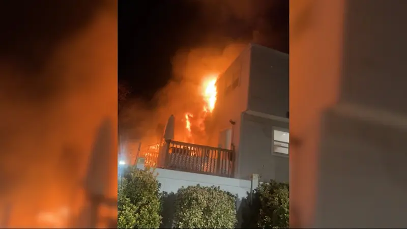 Story image: Homes left damaged by fire in Throgs Neck; 2 injured