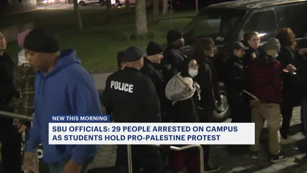 SBU officials: 29 people arrested on campus as students hold pro-Palestinian protest