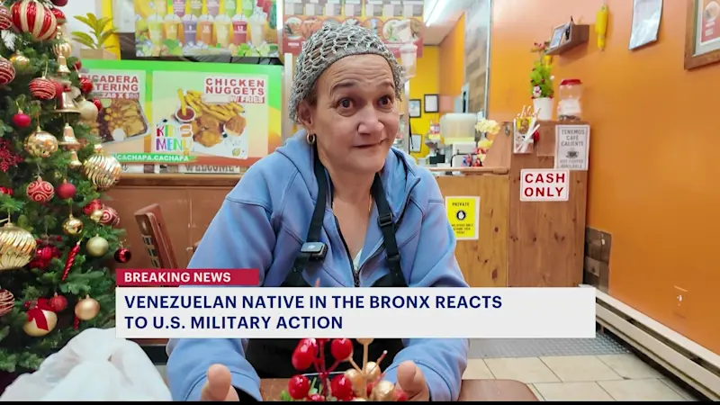 Story image: 'I can't sleep.' Venezuelan in Soundview worried for loved ones after U.S. military capture of Maduro
