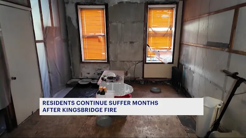 Story image: Residents displaced by Kingsbridge fire 5 months ago say some units remain unlivable, damaged