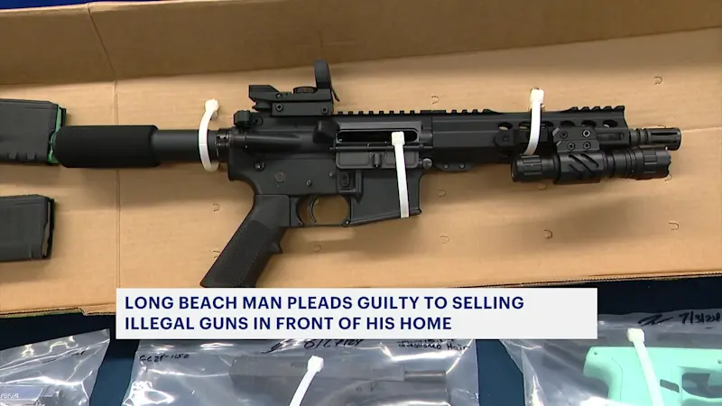 Story image: Long Beach man pleads guilty to selling illegal guns in front of his home