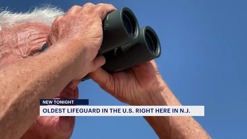 Story image: Jersey Shore lifeguard recognized as oldest sitting lifeguard in the US