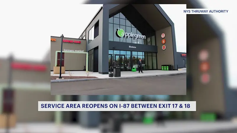 Story image: Service area reopens on I-87 in Modena