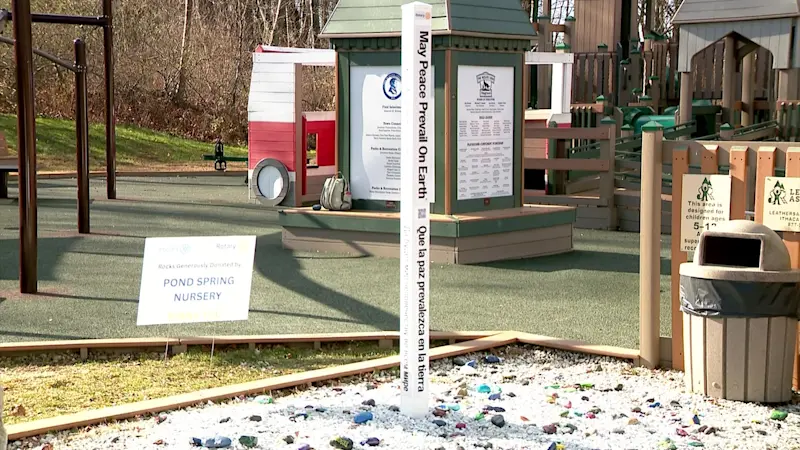 Story image: ‘May peace prevail on Earth.’ Peace pole installed in Monroe park