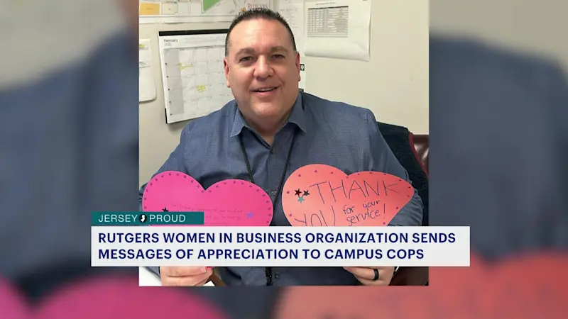 Story image: Jersey Proud: Rutgers women’s group sends messages of thanks to RUPD