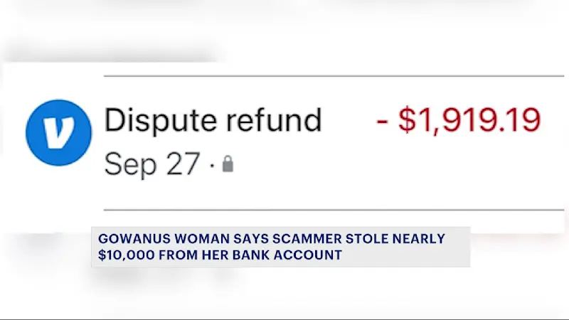 Story image: Scammer wipes nearly $10,000 from Brooklyn woman's bank account