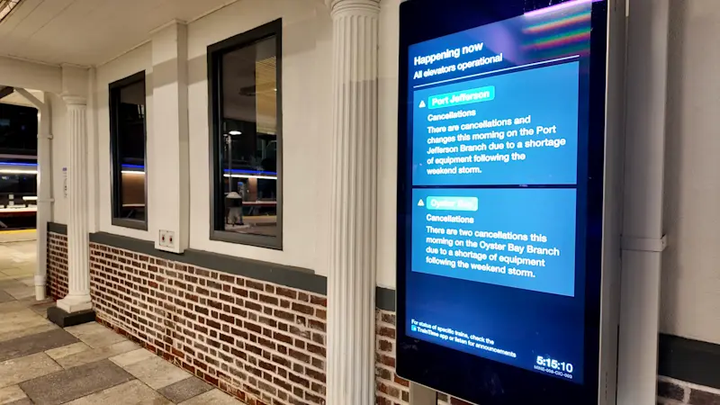 Story image: LIRR deals with delays, cancellations due to ongoing storm-related issues