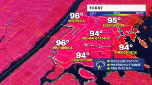 HEAT ALERT: Scorching temperatures and humidity in the Bronx; tracking afternoon storms