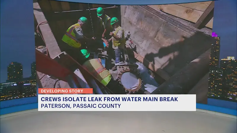Story image: Crews isolate water main break impacting 200K people in Passaic County