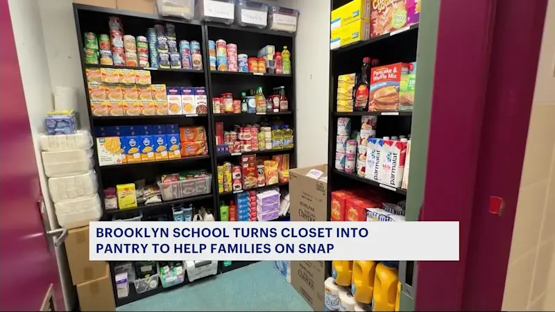 Story image: Brooklyn school turns closet into pantry amid food stamp uncertainty