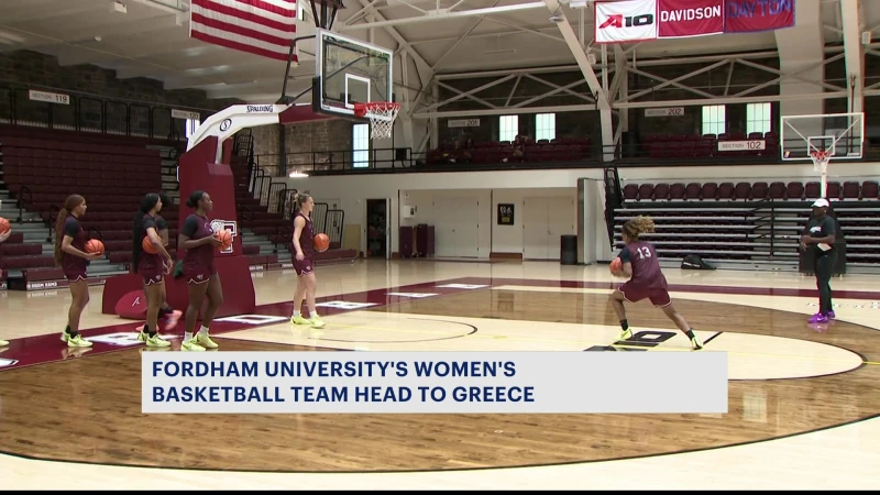 Story image: Fordham University's women's basketball team travels to Greece for competition