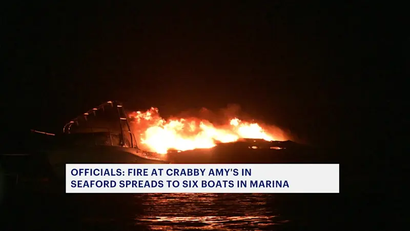 Story image: Fire at Seaford restaurant spreads to 6 boats in marina