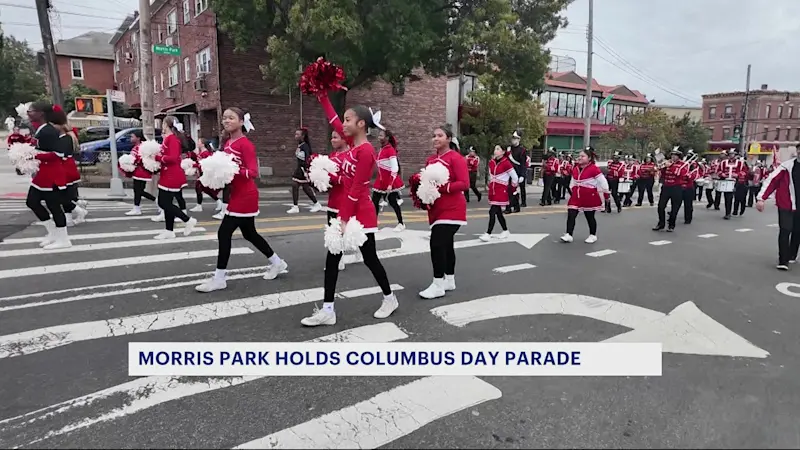 Story image: Morris Park streets lined with revelers for Columbus Day Parade