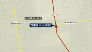 Teen in critical condition following single-car crash in Central Islip