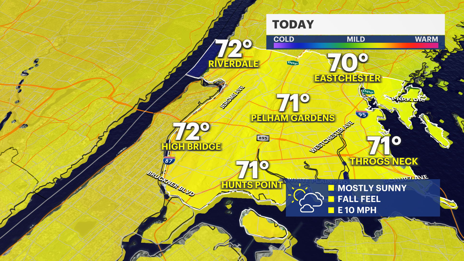 CDATA[# Bronx to See Weeks of Unusually Wet Weather
The end of summer doesn't mean an end to the rain in the Bronx. While autumn officially begins tomorrow, the forecast shows warmer temperatures and significantly wetter weather in the coming week.
![Bronx Today