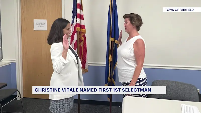 Story image: Christine Vitale appointed as Fairfield’s first selectman; GOP state Sen. Hwang could pursue special election  