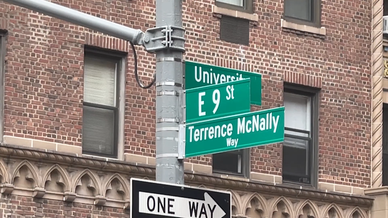 Story image: East 9th Street in Manhattan renamed in honor of playwright Terrence McNally