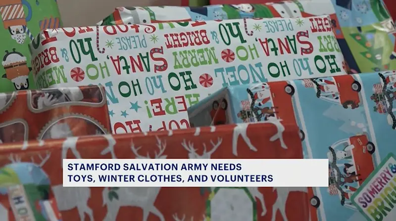 Story image: 'Take care of our neighbors.' Stamford Salvation Army needs toys, winter clothes donations