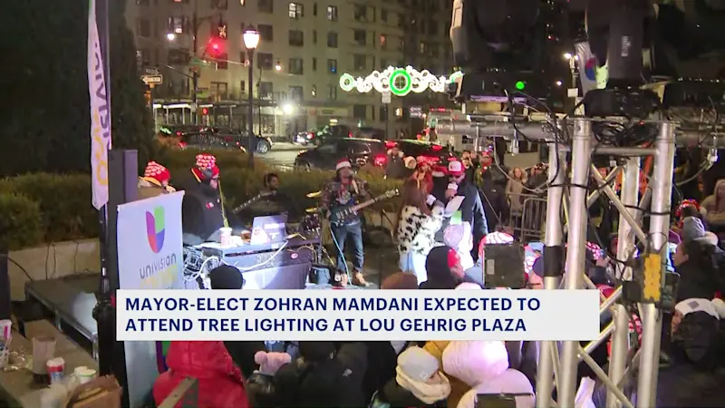 Story image: Mayor-elect Zohran Mamdani joins Bronx residents at annual holiday tree lighting ceremony