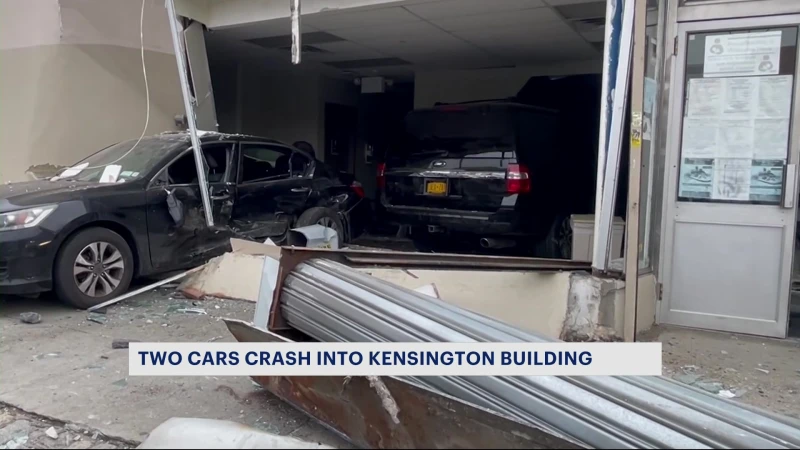 Story image: Police: Stolen vehicle sends 2nd car into site of Brooklyn Hospital Center, 4 injured