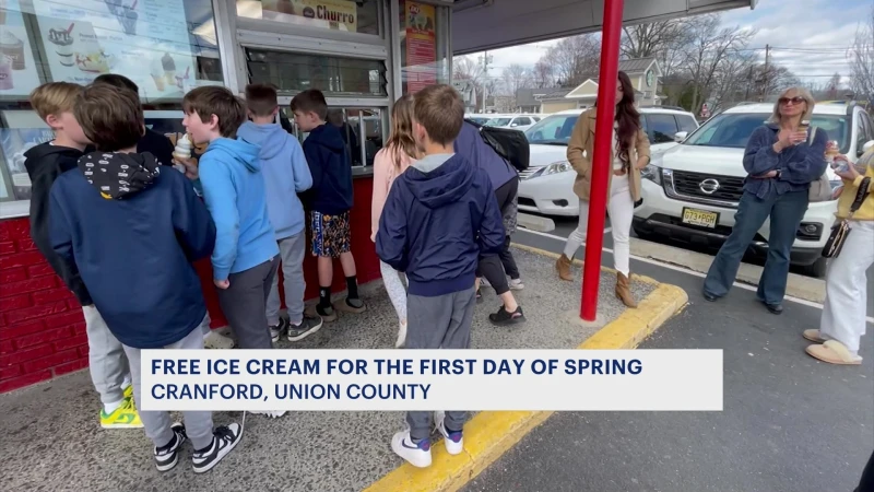 Story image: New Jerseyans mark cold start to spring with free ice cream from Dairy Queen, Rita’s