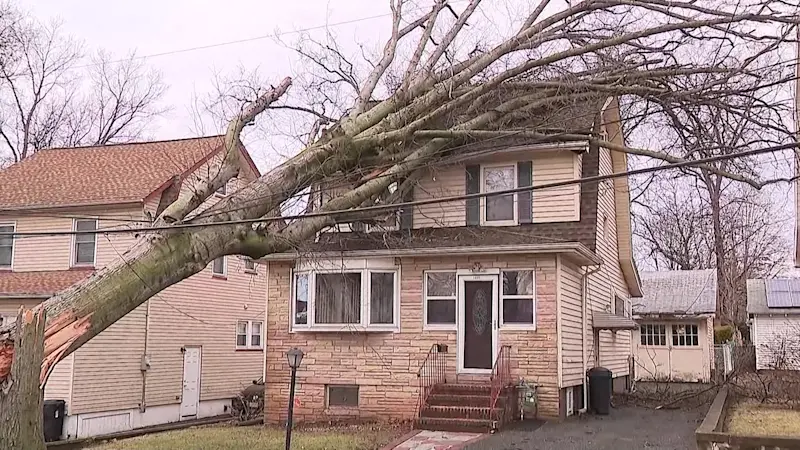 Story image: Stormy weather causes damage, power outages across New Jersey