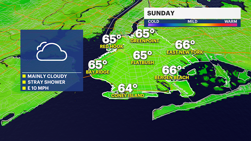 Story image: Cloudy and cool for Father's Day in Brooklyn