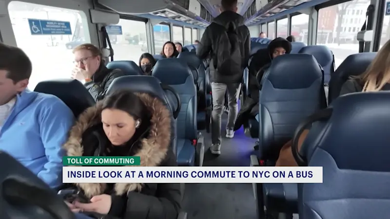 Story image: Toll of Commuting: What it is like riding an NJ Transit bus from Ridgewood into New York Port Authority