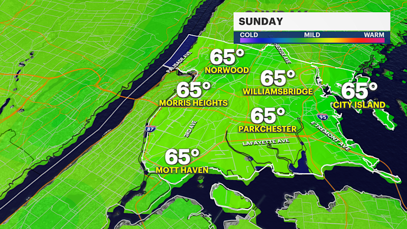 Story image: Cloudy and cool for Father's Day in the Bronx