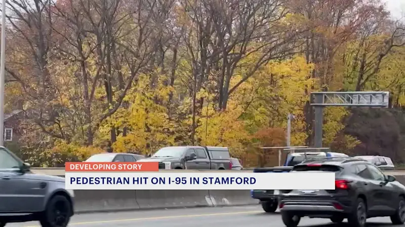 Story image: Portion of I-95 north in Stamford reopens following pedestrian struck