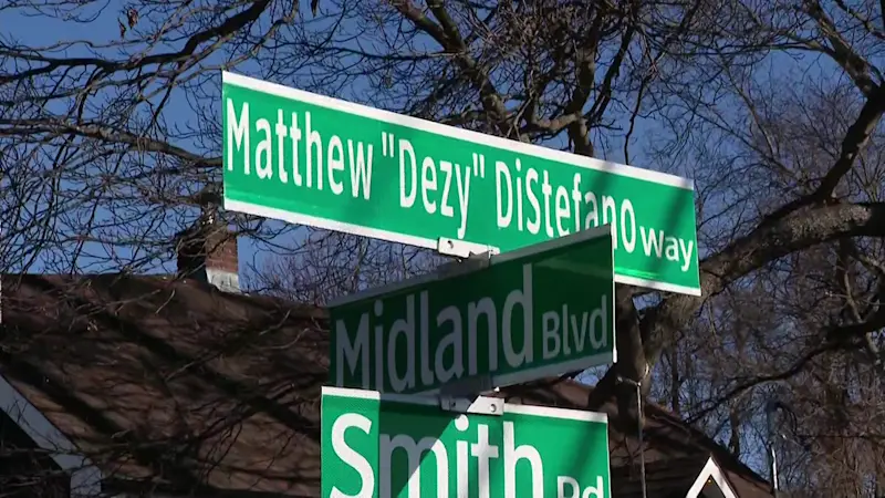 Story image: Street naming honors ‘Dezy Strong’ founder, Sachem teacher Matthew Distefano 