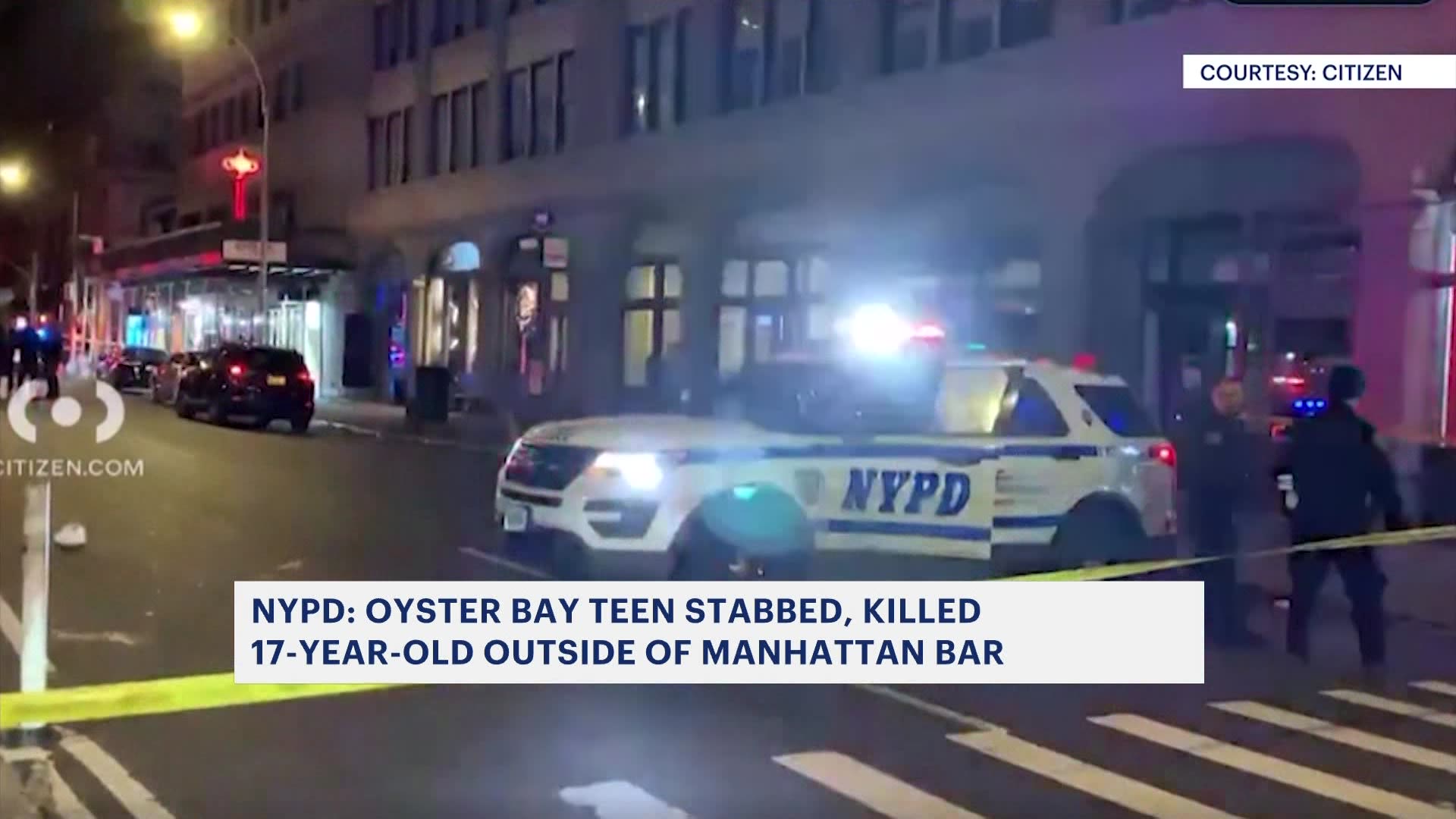 纽约奥斯特湾的十几岁少年被控在纽约市刺死新泽西男子并造成另一人受伤